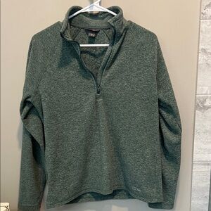 Eddie Bauer Woman’s Fleece Forest Green Quarter Zip-Up